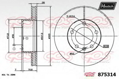 MAXTECH 8753146060 -  Тормозной диск