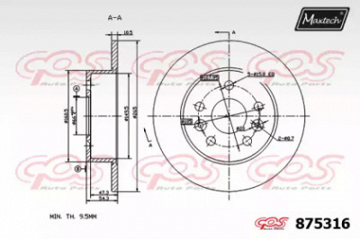 MAXTECH 8753160000 -  Тормозной диск