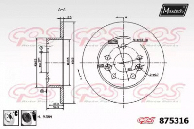 MAXTECH 8753166060 -  Тормозной диск
