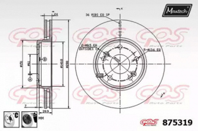 MAXTECH 8753196060 -  Тормозной диск