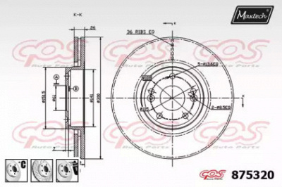 MAXTECH 8753206880 -  Тормозной диск