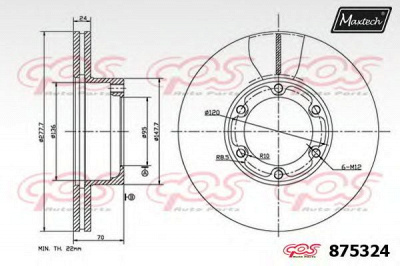 MAXTECH 8753246880 -  Тормозной диск