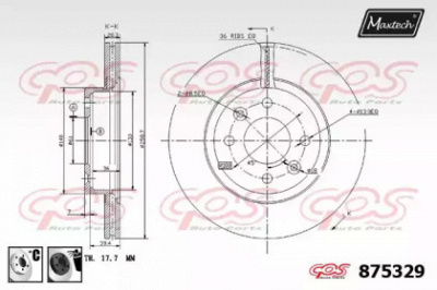 MAXTECH 8753296060 -  Тормозной диск