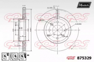 MAXTECH 8753296980 -  Тормозной диск