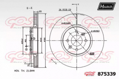 MAXTECH 8753390000 -  Тормозной диск