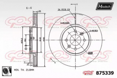 MAXTECH 8753390060 -  Тормозной диск