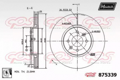 MAXTECH 8753390080 -  Тормозной диск