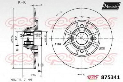 MAXTECH 8753416061 -  Тормозной диск