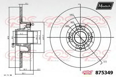 MAXTECH 8753490005 -  Тормозной диск