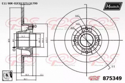 MAXTECH 8753490085 -  Тормозной диск