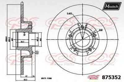 MAXTECH 8753520005 -  Тормозной диск