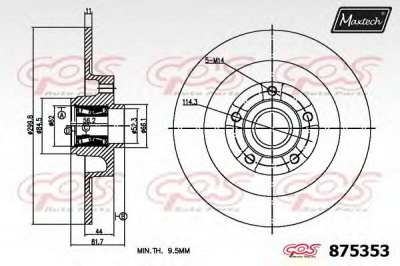 MAXTECH 8753530005 -  Тормозной диск