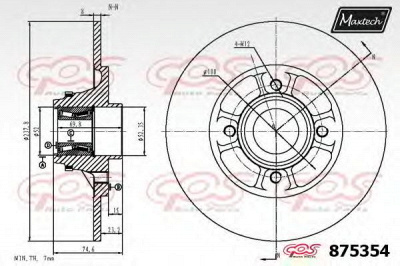 MAXTECH 8753540001 -  Тормозной диск
