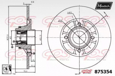 MAXTECH 8753540081 -  Тормозной диск