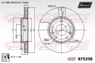 MAXTECH 8753580080 -  Тормозной диск