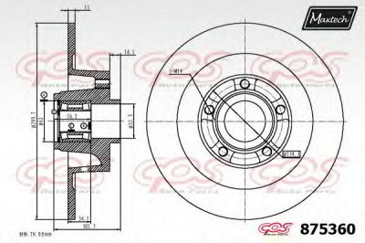 MAXTECH 8753606985 -  Тормозной диск