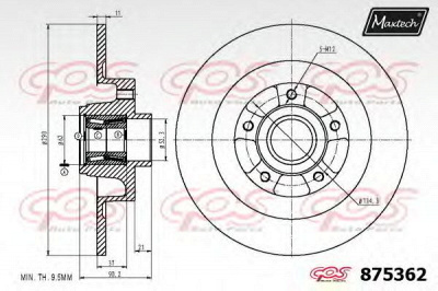 MAXTECH 8753620005 -  Тормозной диск