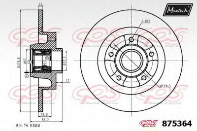 MAXTECH 8753646065 -  Тормозной диск