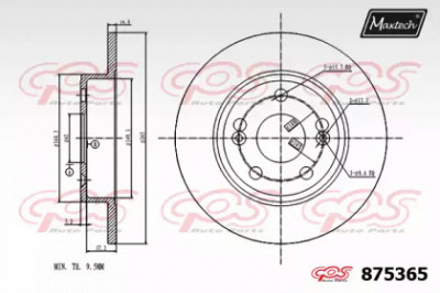 MAXTECH 8753650000 -  Тормозной диск