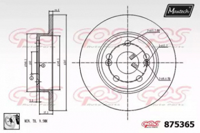 MAXTECH 8753650080 -  Тормозной диск