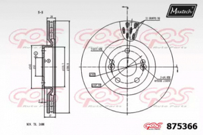 MAXTECH 8753660000 -  Тормозной диск