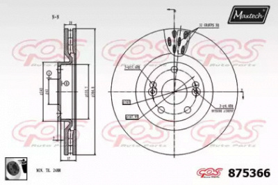 MAXTECH 8753660060 -  Тормозной диск