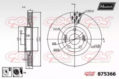 MAXTECH 8753666060 -  Тормозной диск