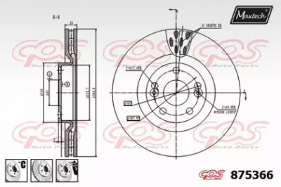 MAXTECH 8753666880 -  Тормозной диск