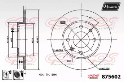 MAXTECH 8756026060 -  Тормозной диск
