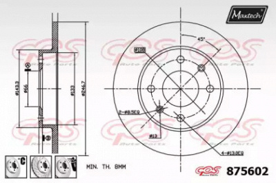 MAXTECH 8756026980 -  Тормозной диск
