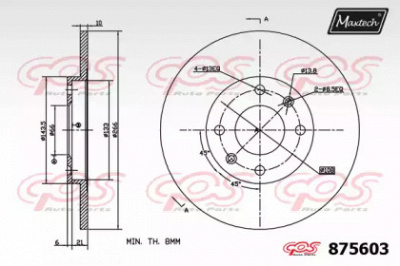 MAXTECH 8756030000 -  Тормозной диск