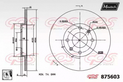 MAXTECH 8756030080 -  Тормозной диск