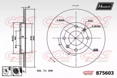 MAXTECH 8756036060 -  Тормозной диск