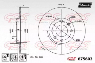 MAXTECH 8756036880 -  Тормозной диск