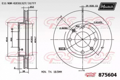 MAXTECH 8756040000 -  Тормозной диск
