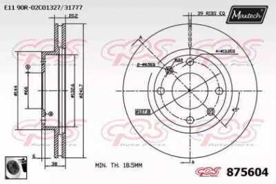 MAXTECH 8756040060 -  Тормозной диск