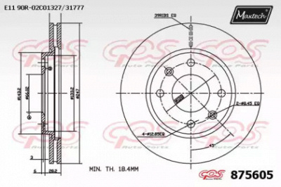 MAXTECH 8756050000 -  Тормозной диск