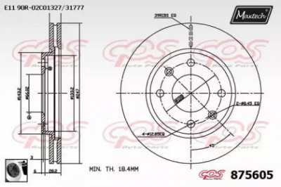 MAXTECH 8756050060 -  Тормозной диск