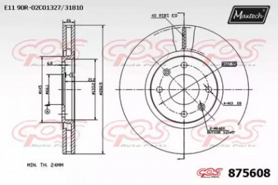 MAXTECH 8756080000 -  Тормозной диск