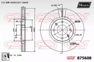 MAXTECH 8756080080 -  Тормозной диск