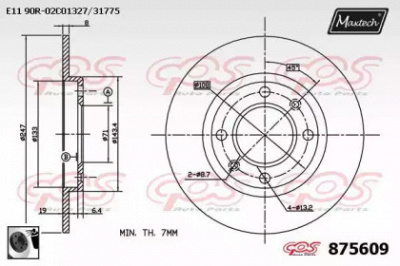 MAXTECH 8756090060 -  Тормозной диск