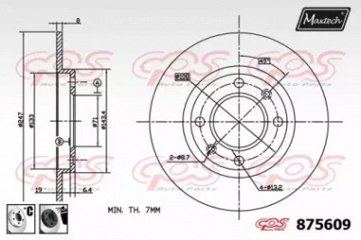 MAXTECH 8756096060 -  Тормозной диск