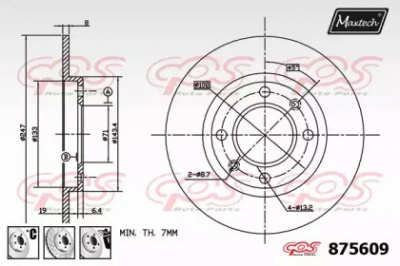 MAXTECH 8756096880 -  Тормозной диск
