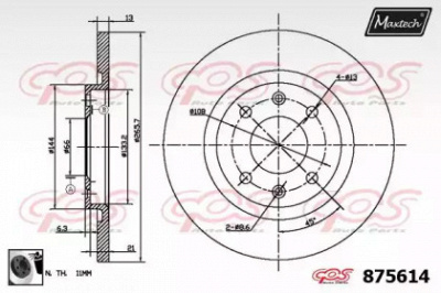 MAXTECH 8756140060 -  Тормозной диск