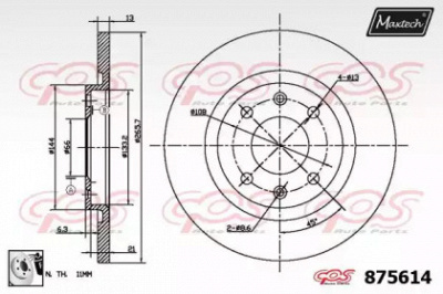 MAXTECH 8756140080 -  Тормозной диск