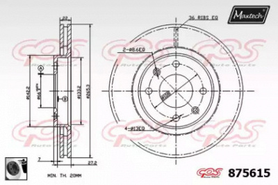 MAXTECH 8756150060 -  Тормозной диск