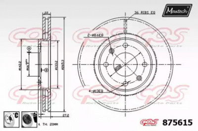 MAXTECH 8756156060 -  Тормозной диск
