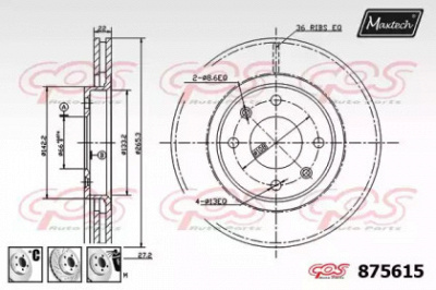 MAXTECH 8756156980 -  Тормозной диск