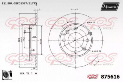 MAXTECH 8756160060 -  Тормозной диск
