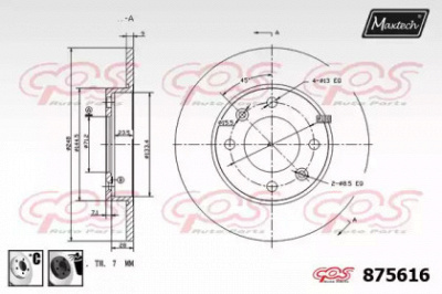 MAXTECH 8756166060 -  Тормозной диск